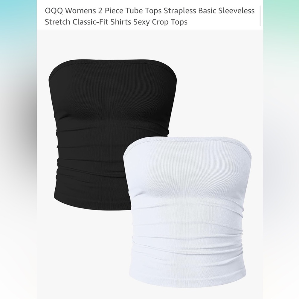 Womens tube top in black and white size small
